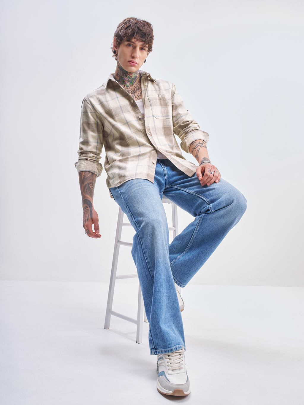 Highlander Men Brown Checked Relaxed Fit Casual Shirt - Brown - Image 2