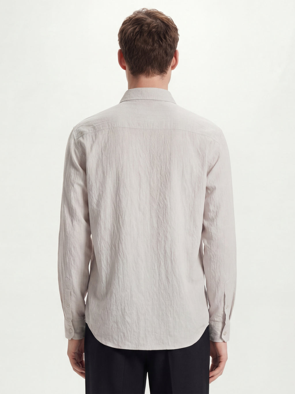Highlander Men Cream Solid Relaxed Fit Casual Shirt - Cream - Image 3