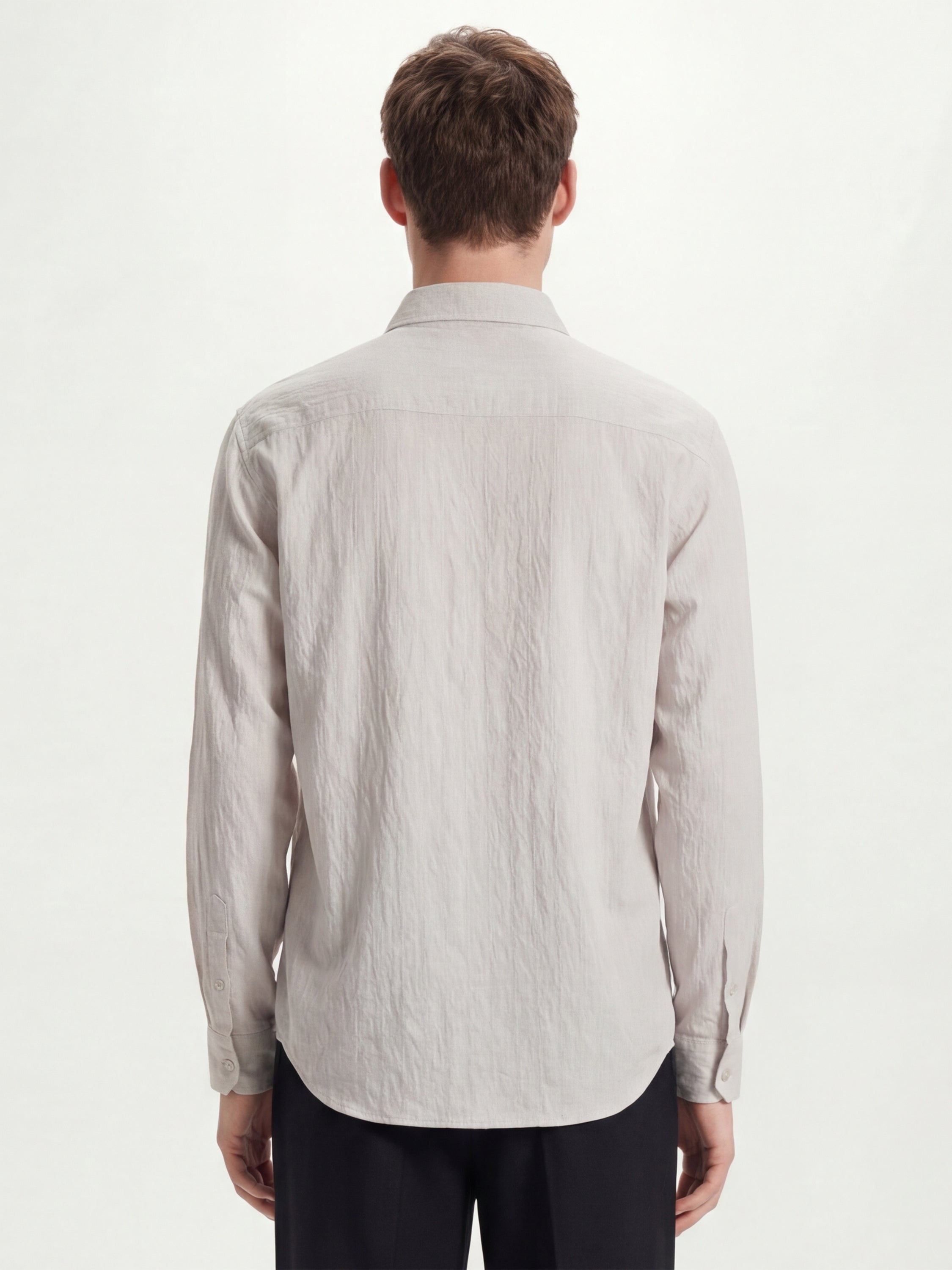 Highlander Men Cream Solid Relaxed Fit Casual Shirt - Cream - Image 3