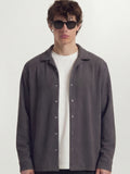 Highlander Men Grey Self Design Relaxed Fit Casual Shirt - Grey - Image 1