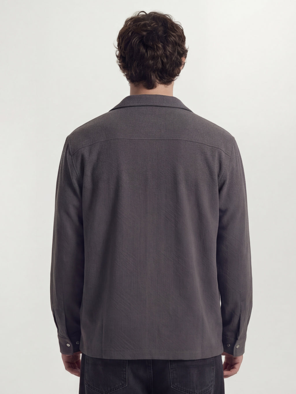 Highlander Men Grey Self Design Relaxed Fit Casual Shirt - Grey - Image 3