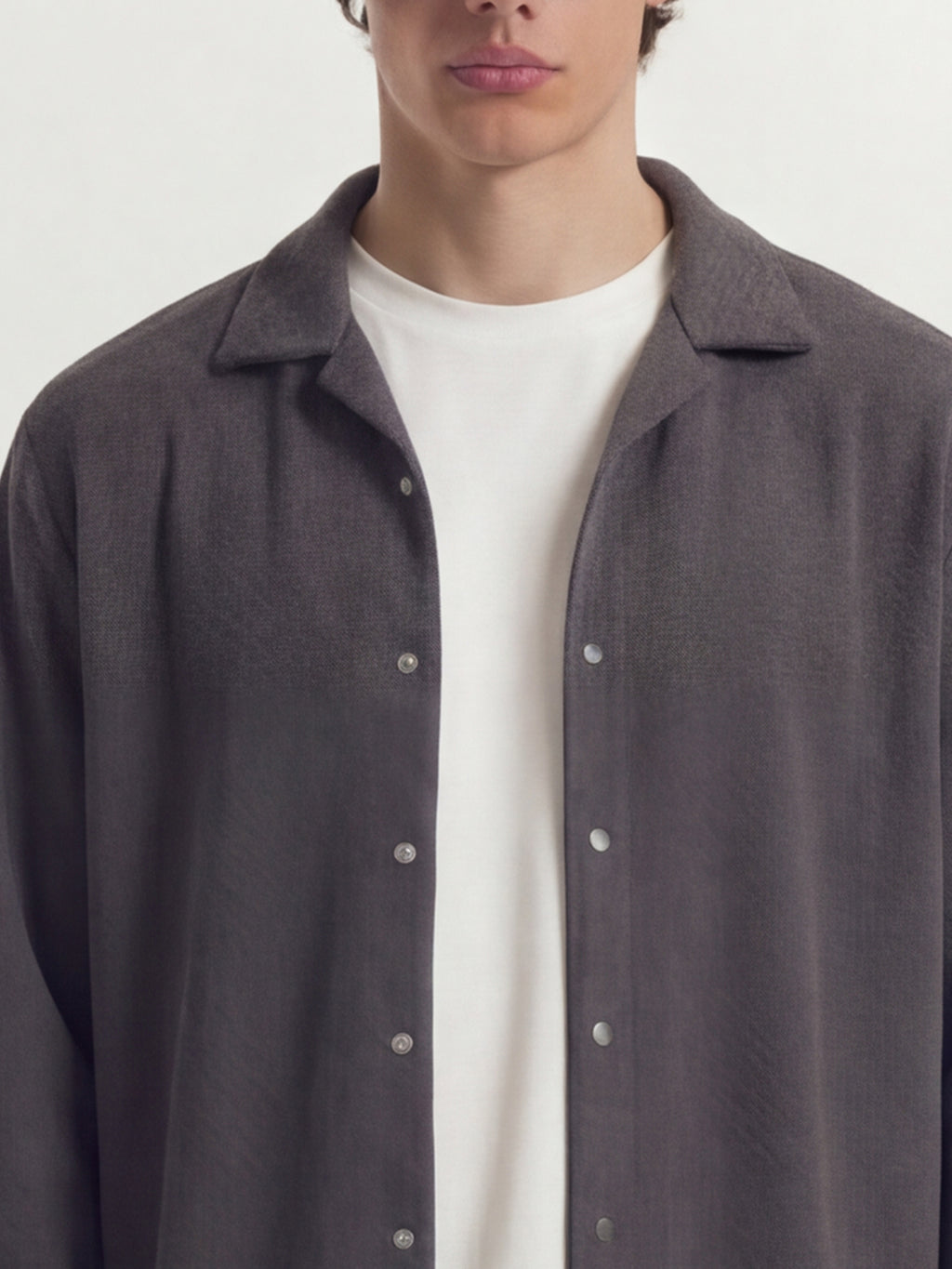 Highlander Men Grey Self Design Relaxed Fit Casual Shirt - Grey - Image 5