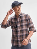 Highlander Men Brown Checked Slim Fit Casual Shirt - Brown - Image 1