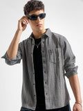Highlander Men Black Checked Regular Fit Casual Shirt