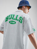 Highlander Men White Striped Oversized Fit Casual Shirt - White - Image 1
