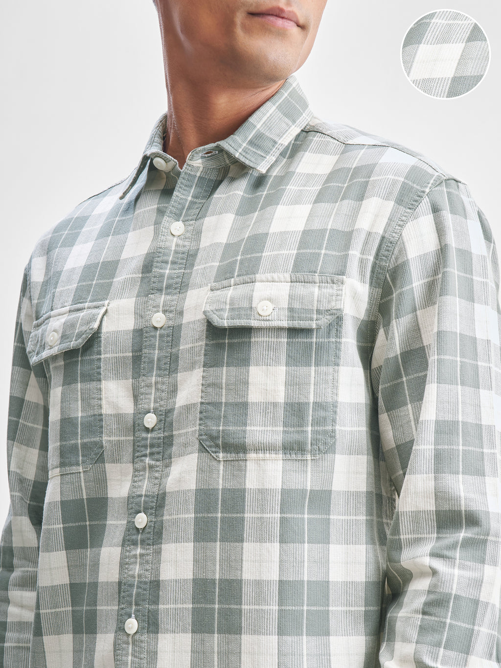 Highlander Men Green Checked Relaxed Fit Casual Shirt - Green - Image 5