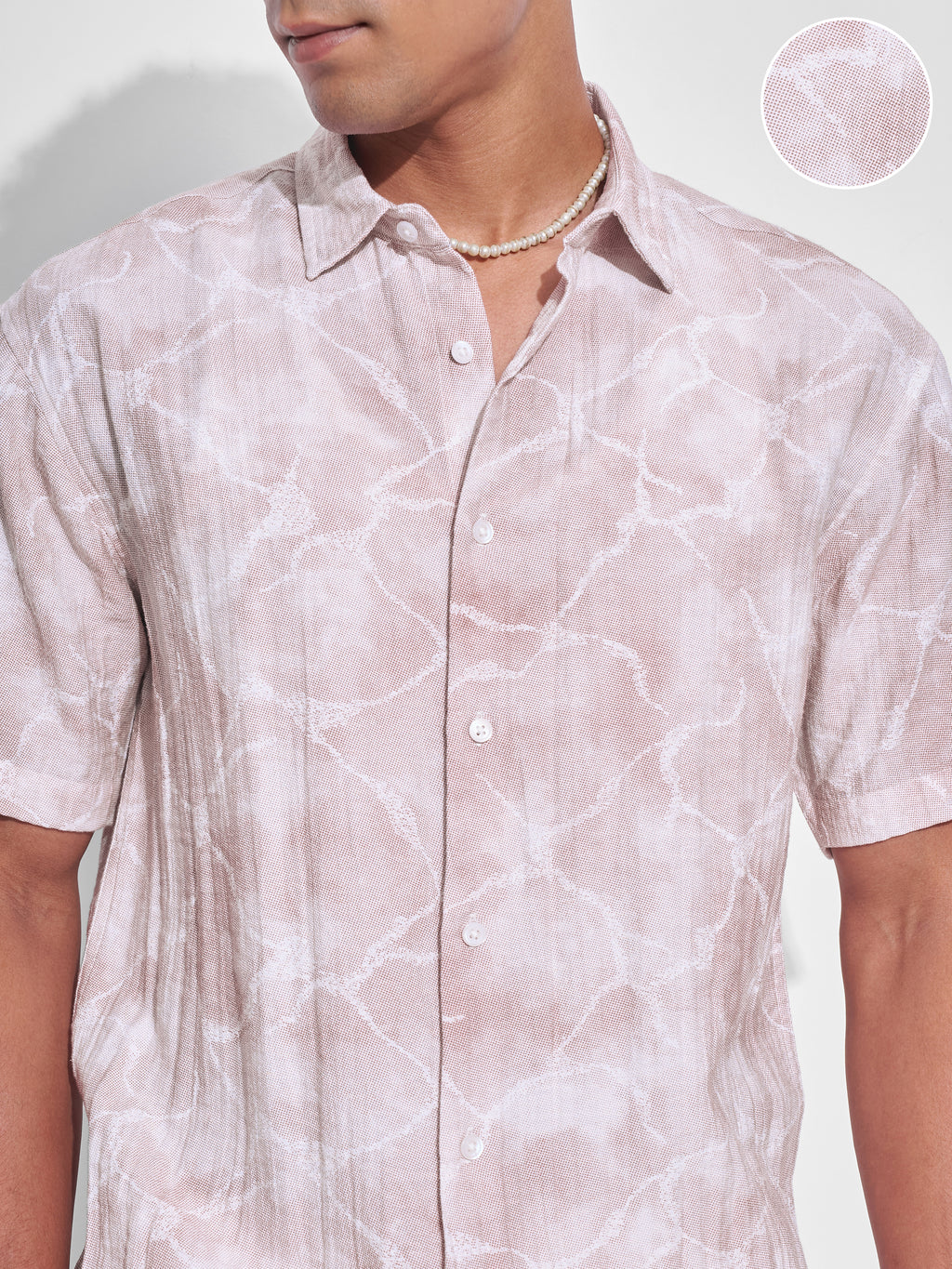 Highlander Men Pink Printed Relaxed Fit Casual Shirt - Pink - Image 5