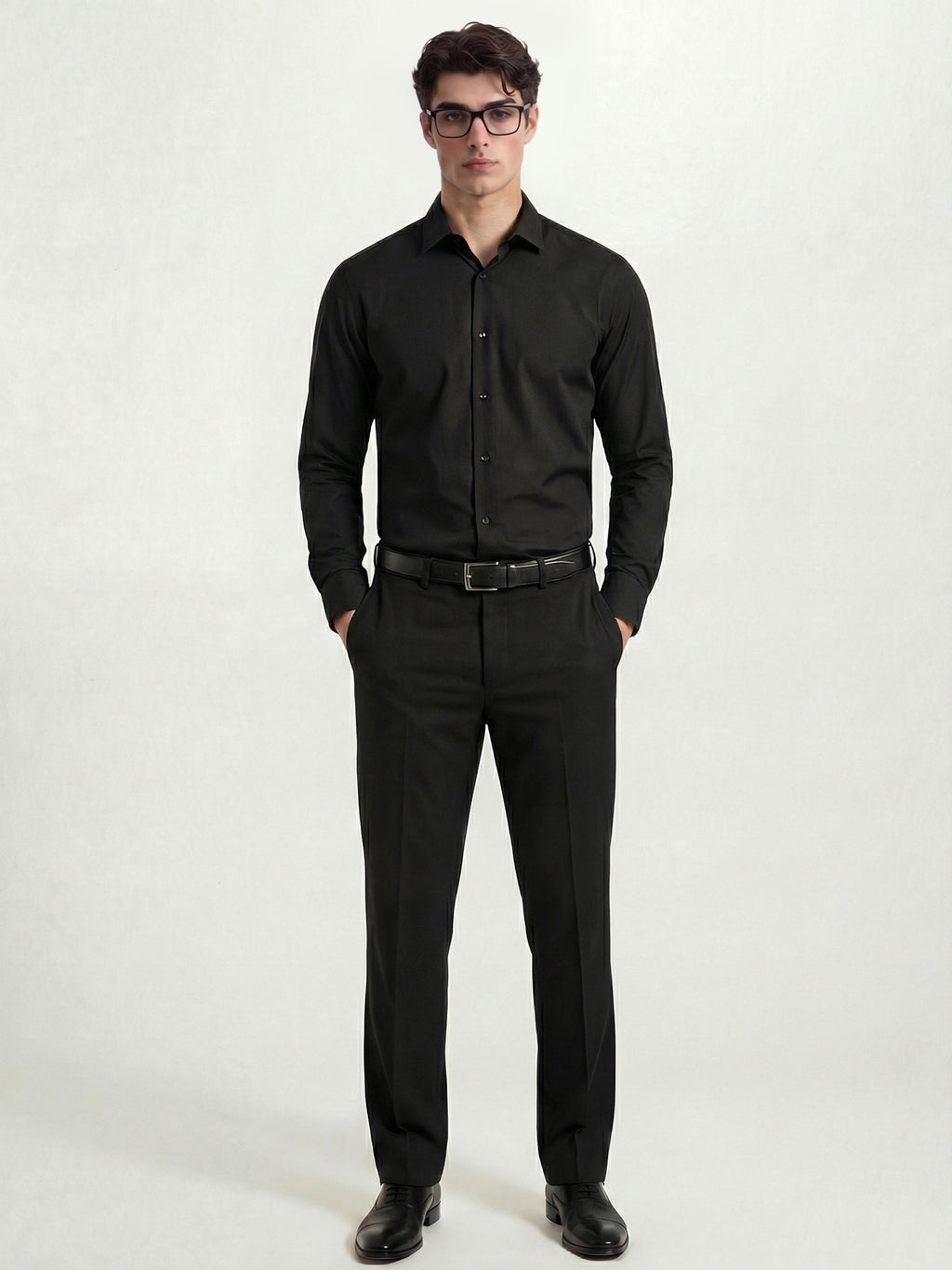 Highlander Men Black Solid Relaxed Fit Casual Shirt - Black - Image 2