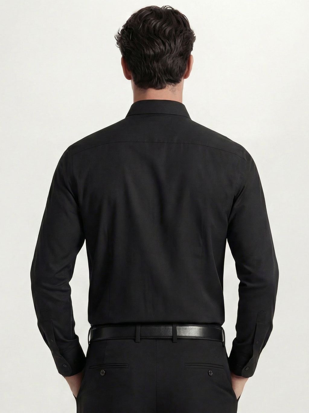 Highlander Men Black Solid Relaxed Fit Casual Shirt - Black - Image 3