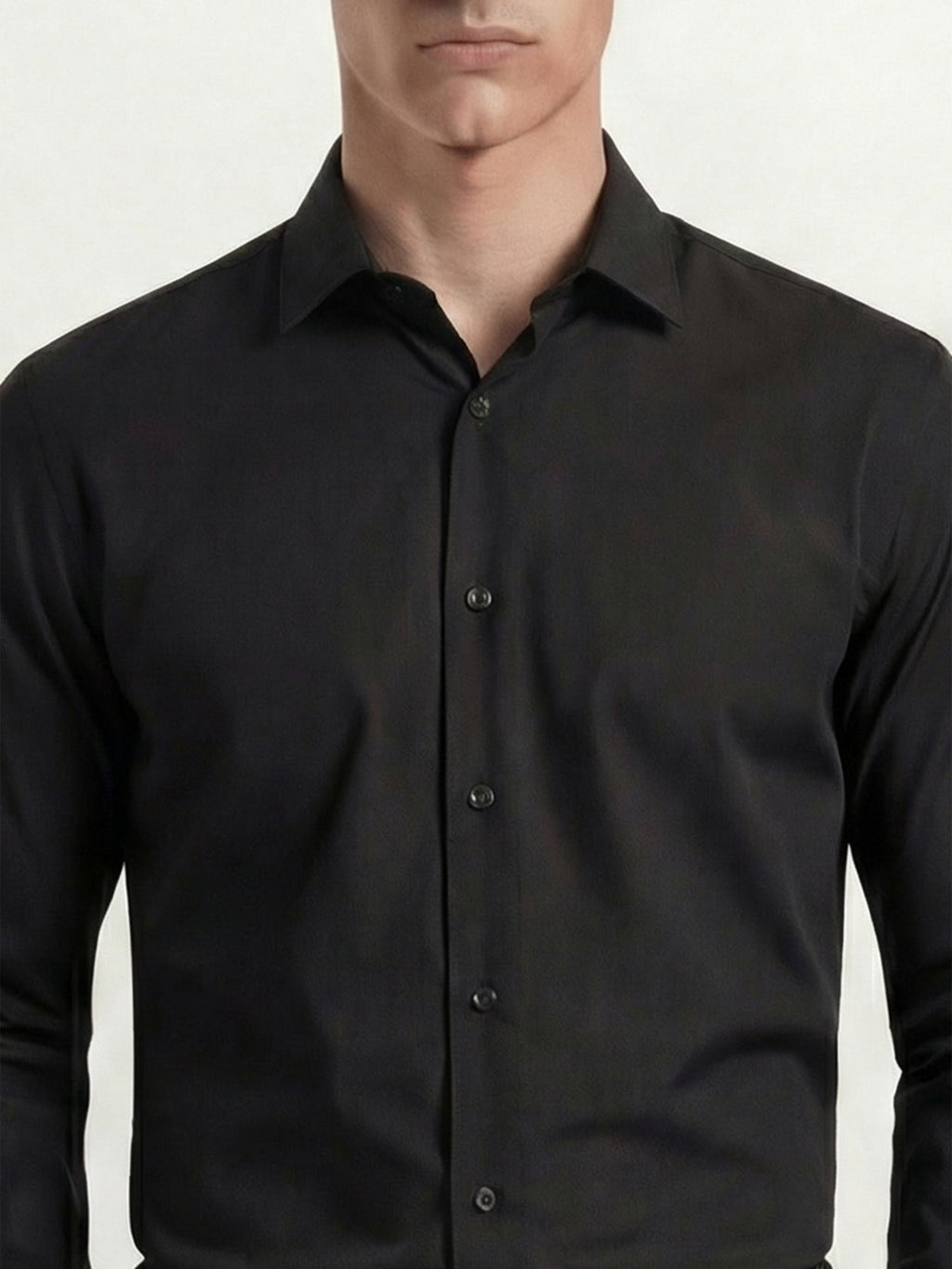 Highlander Men Black Solid Relaxed Fit Casual Shirt - Black - Image 5