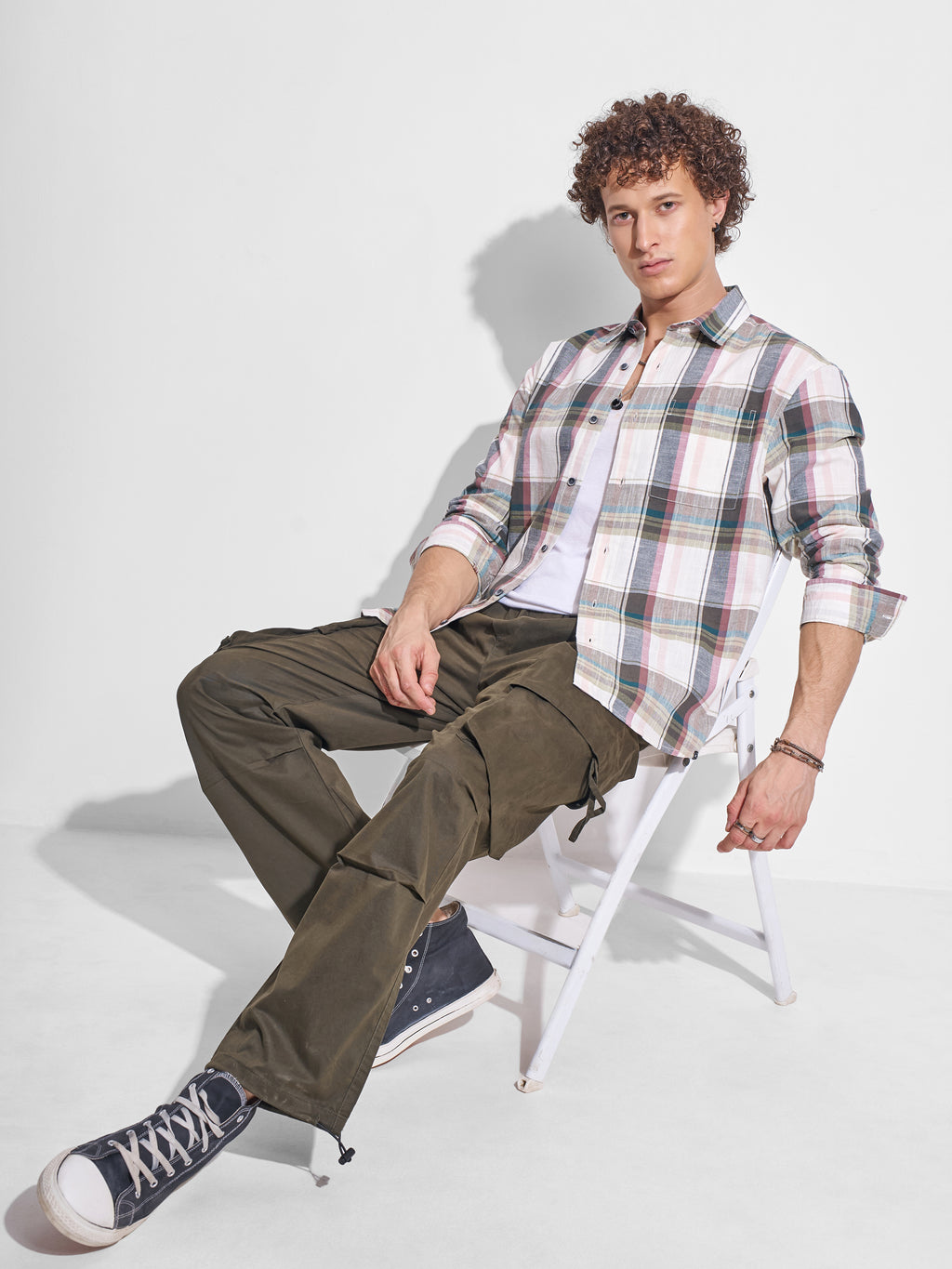 Highlander Men Multi Checked Relaxed Fit Casual Shirt - Multi - Image 2