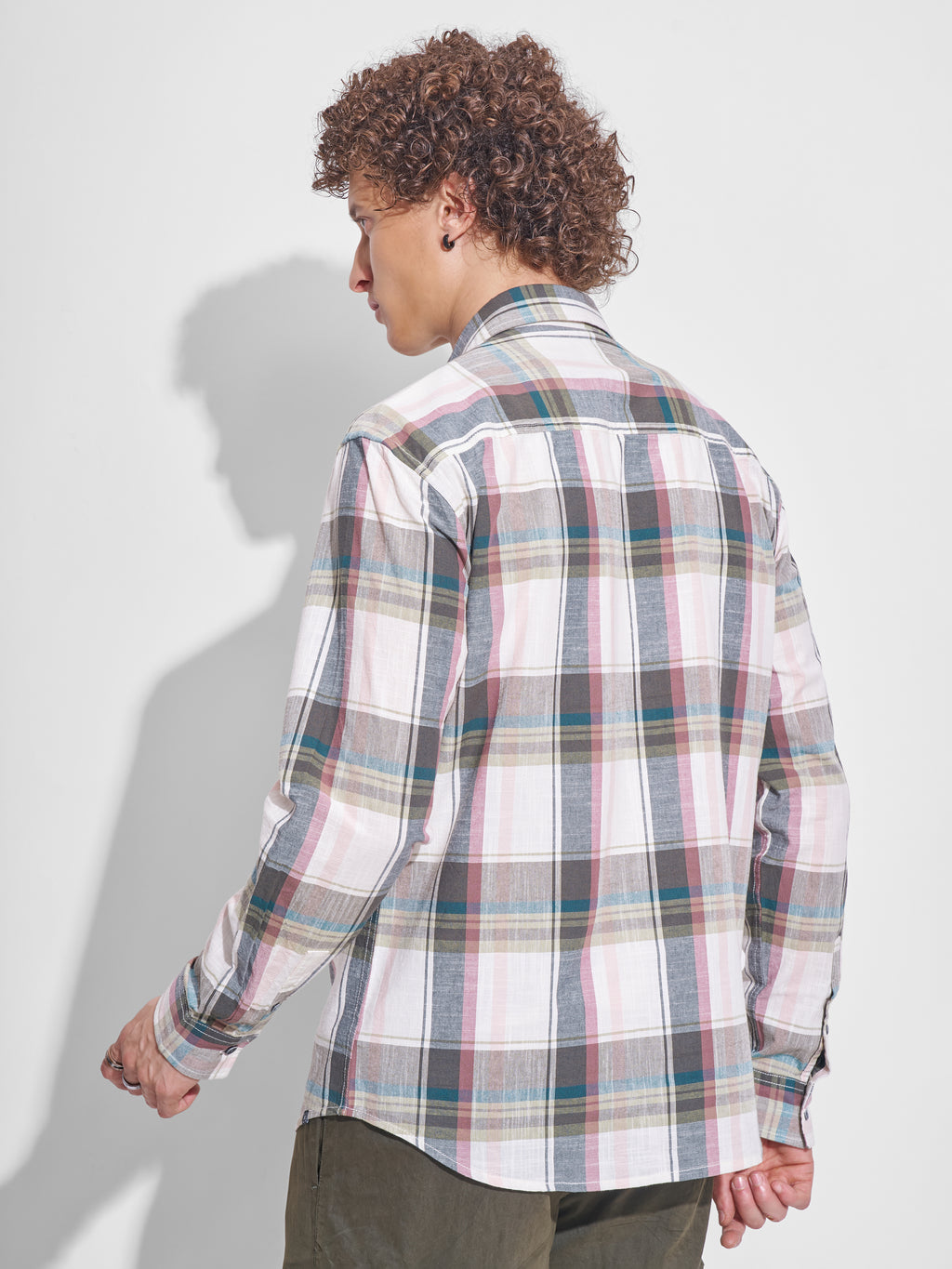 Highlander Men Multi Checked Relaxed Fit Casual Shirt - Multi - Image 3