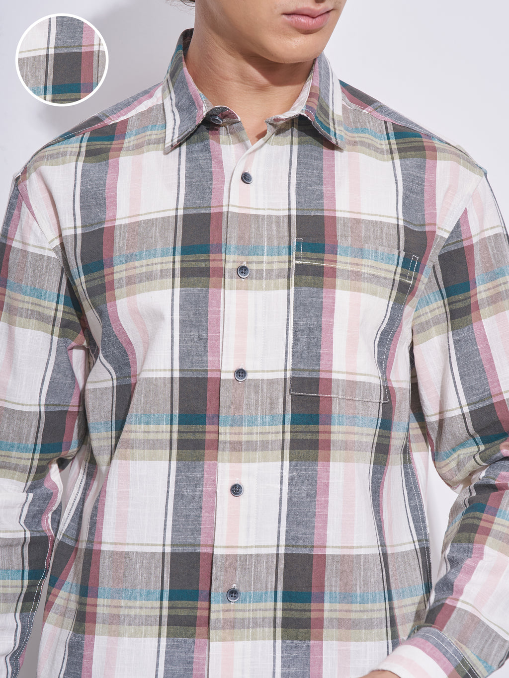 Highlander Men Multi Checked Relaxed Fit Casual Shirt - Multi - Image 5
