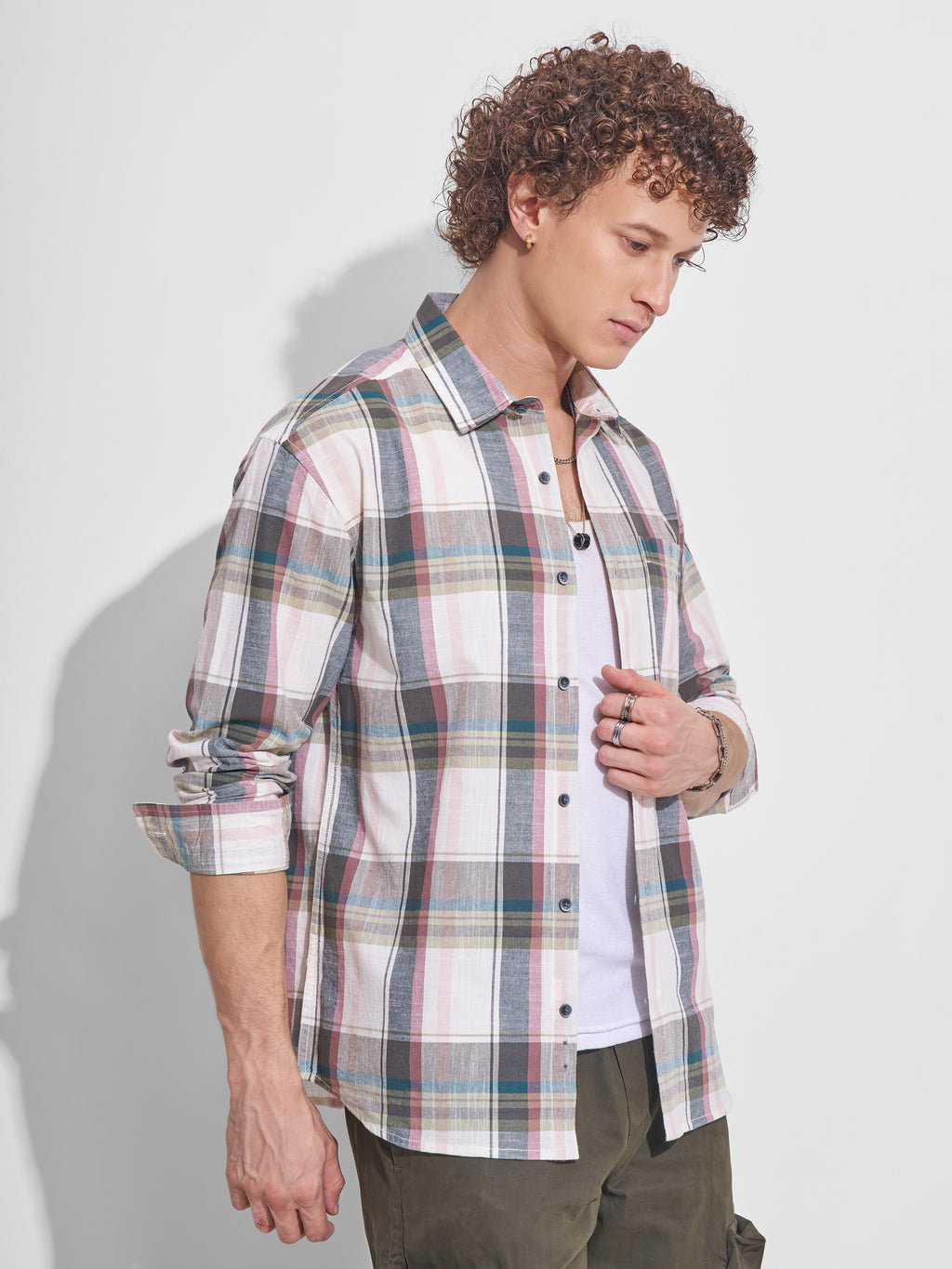 Highlander Men Multi Checked Relaxed Fit Casual Shirt - Multi - Image 6