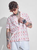 Highlander Men Off White Printed Relaxed Fit Casual Shirt - Off White - Image 1