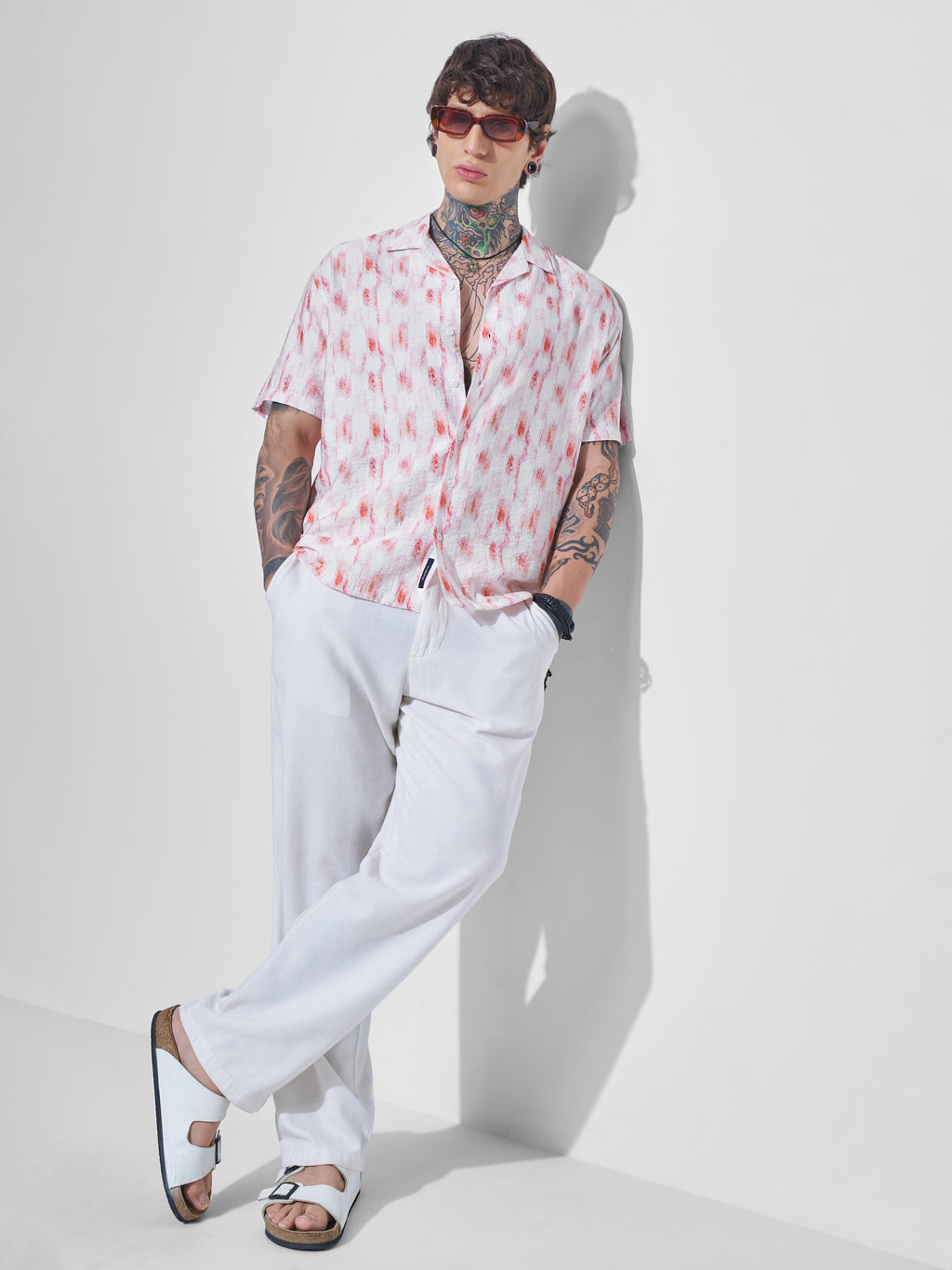 Highlander Men Off White Printed Relaxed Fit Casual Shirt - Off White - Image 2