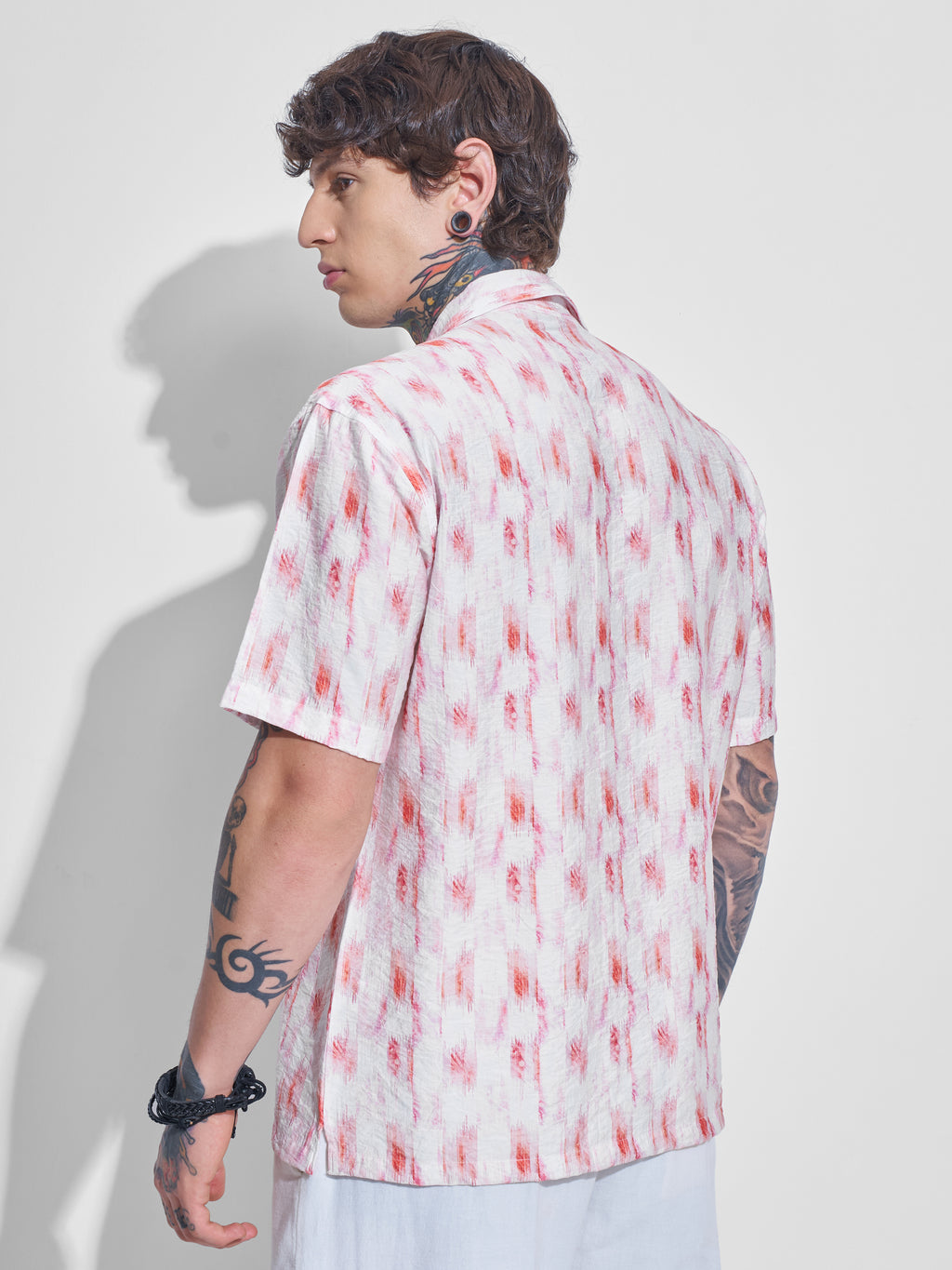 Highlander Men Off White Printed Relaxed Fit Casual Shirt - Off White - Image 3