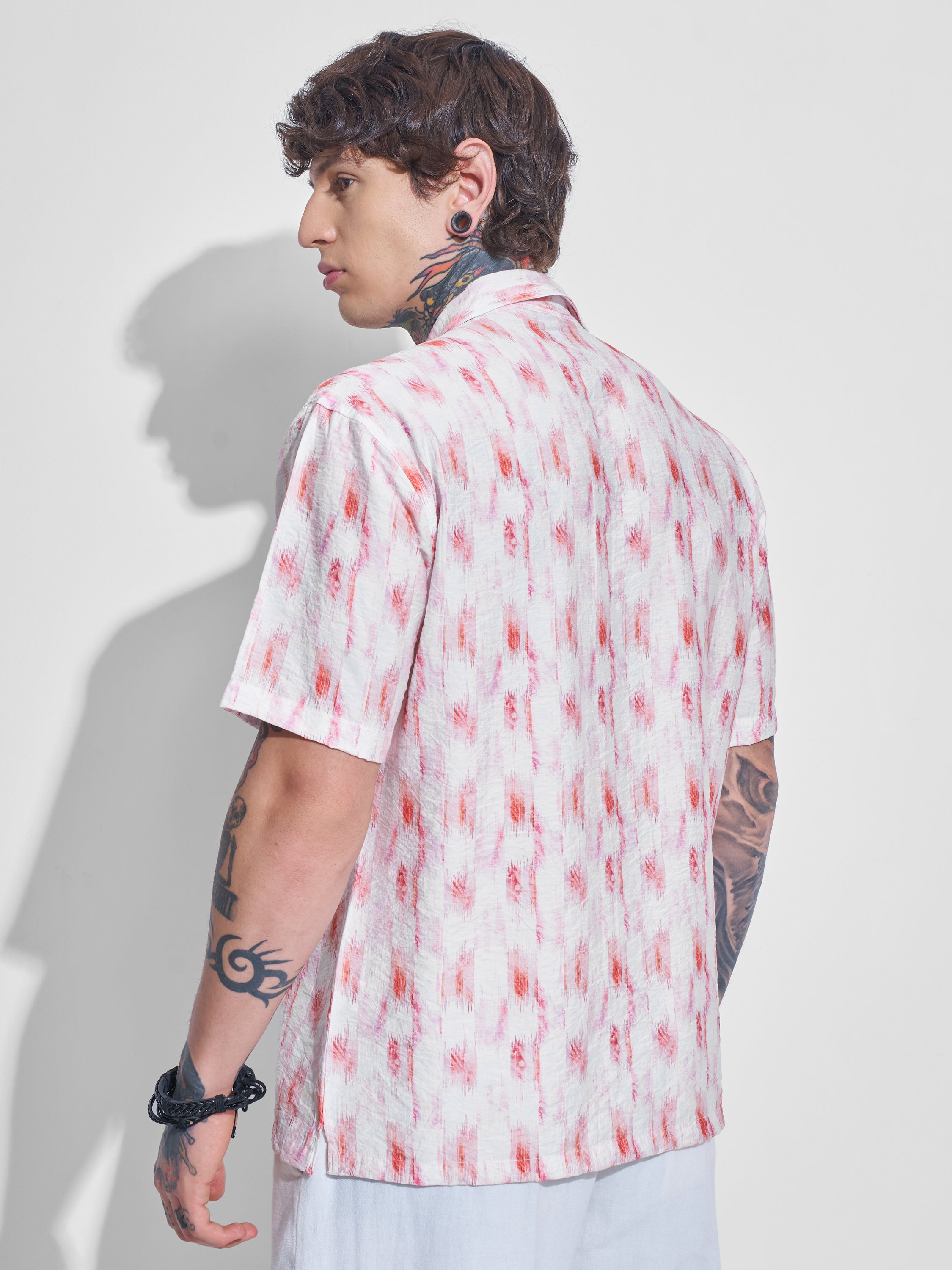 Highlander Men Off White Printed Relaxed Fit Casual Shirt - Off White - Image 3