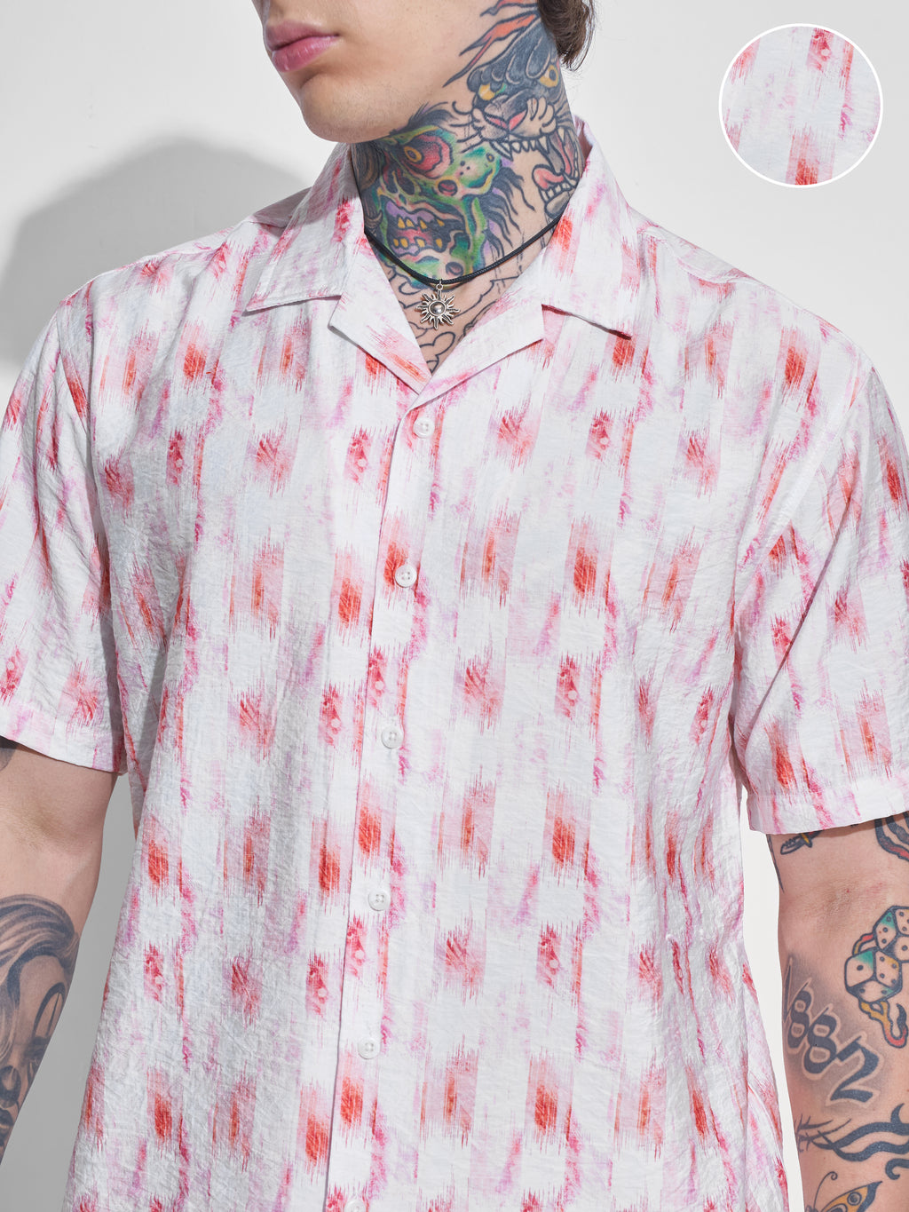 Highlander Men Off White Printed Relaxed Fit Casual Shirt - Off White - Image 5