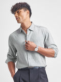 Highlander Men Grey Self Design Relaxed Fit Casual Shirt - Grey - Image 1