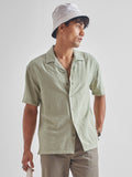 Highlander Men Green Self Design Relaxed Fit Casual Shirt - Green - Image 1