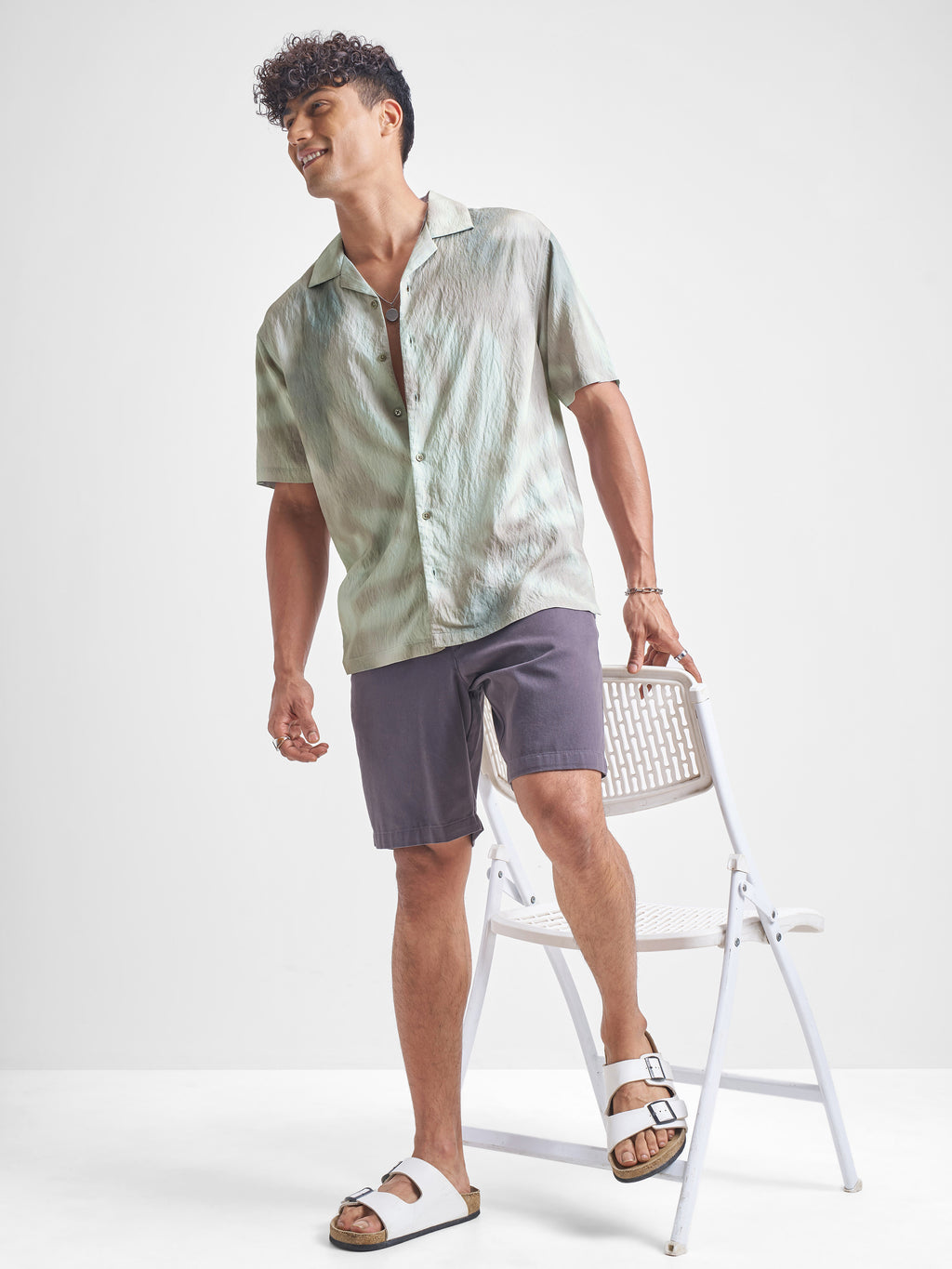 Highlander Men Green Printed Relaxed Fit Casual Shirt - Green - Image 2