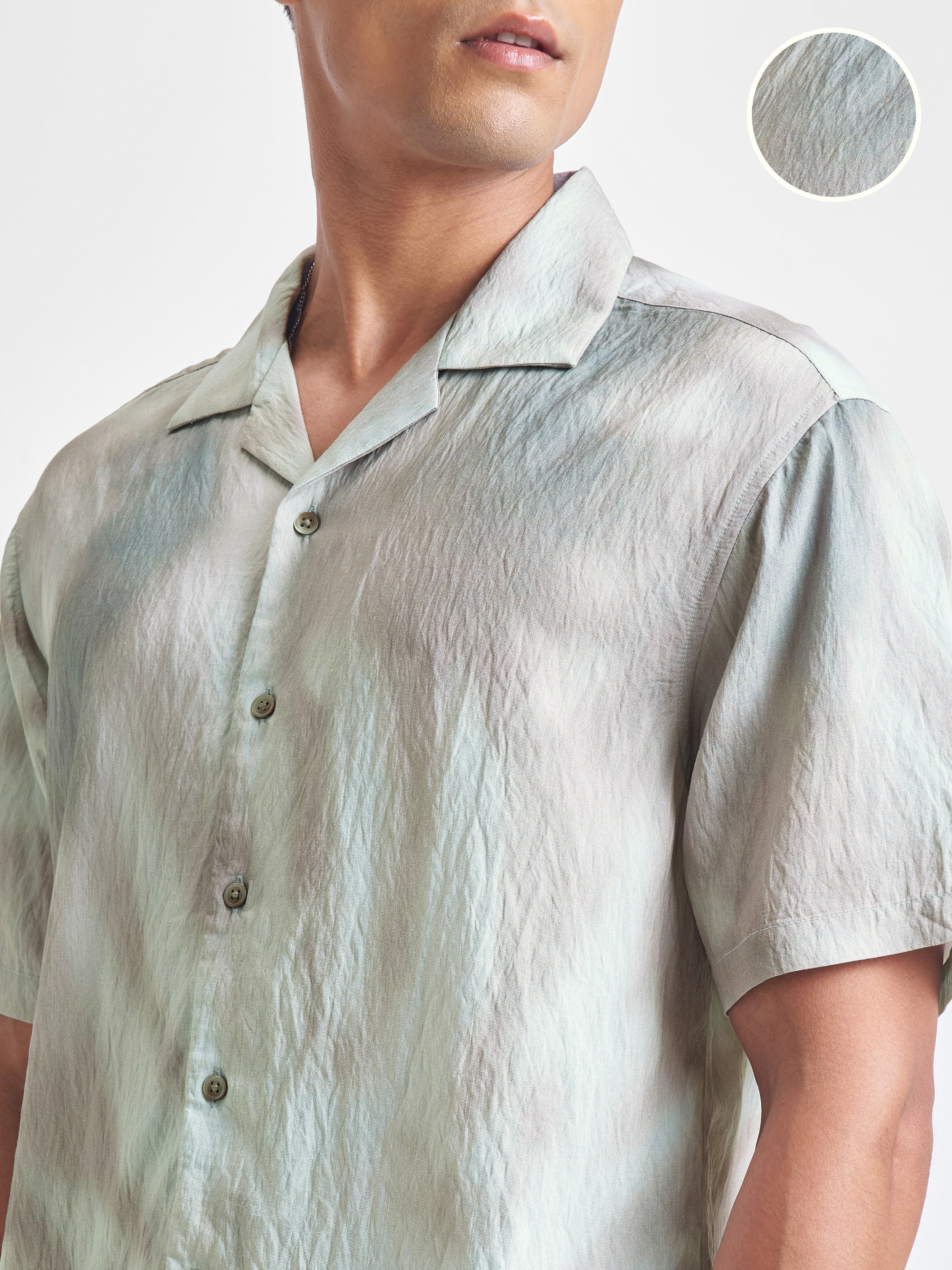 Highlander Men Green Printed Relaxed Fit Casual Shirt - Green - Image 5