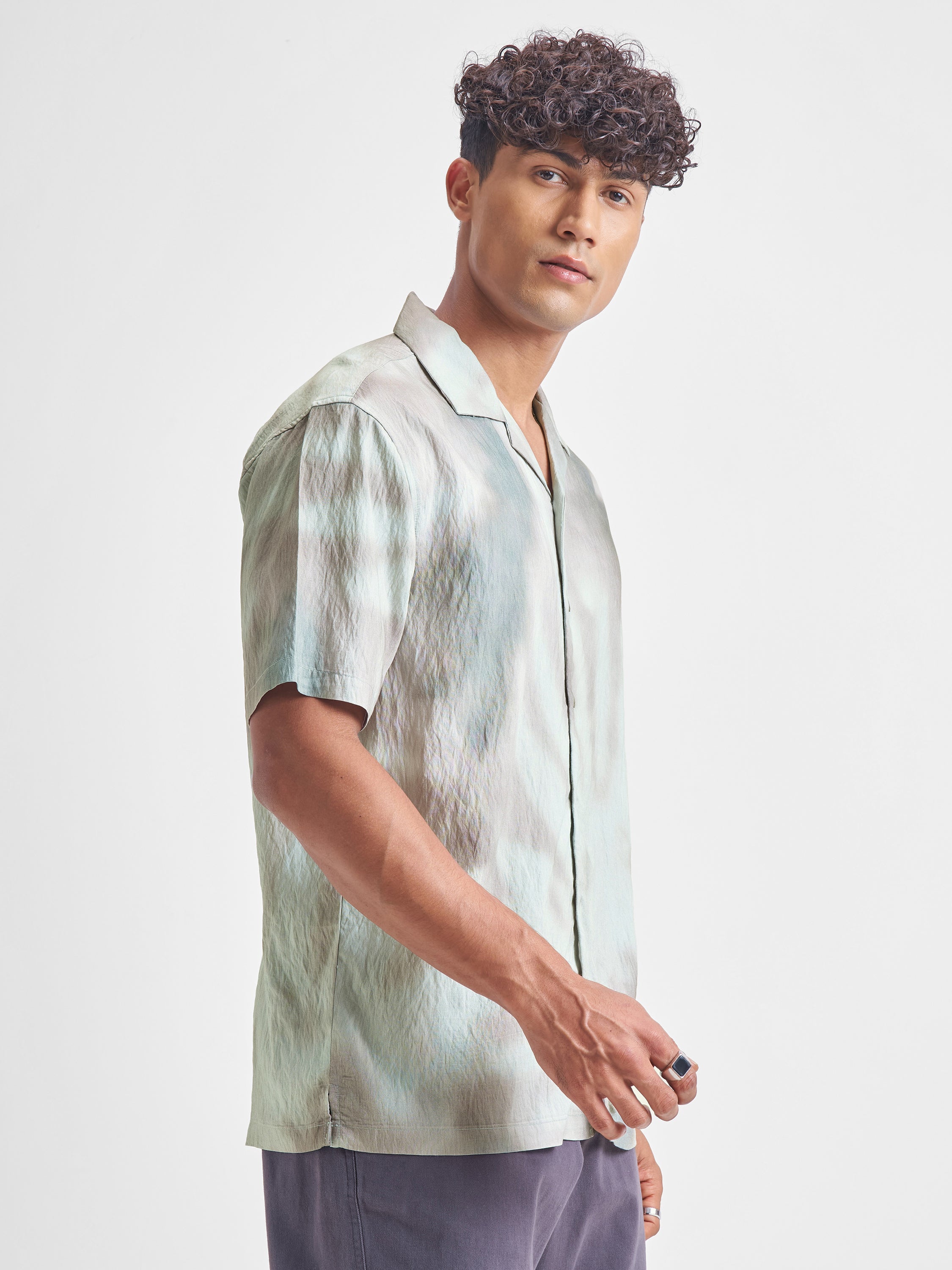 Highlander Men Green Printed Relaxed Fit Casual Shirt - Green - Image 6