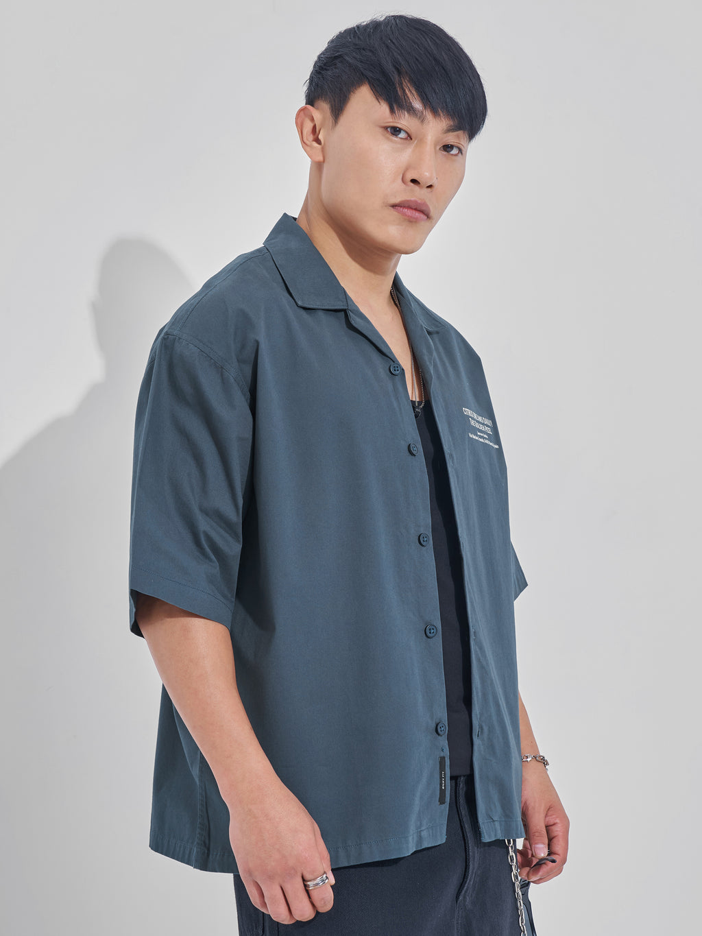Highlander Men Blue Printed Boxy Fit Casual Shirt - Blue - Image 6
