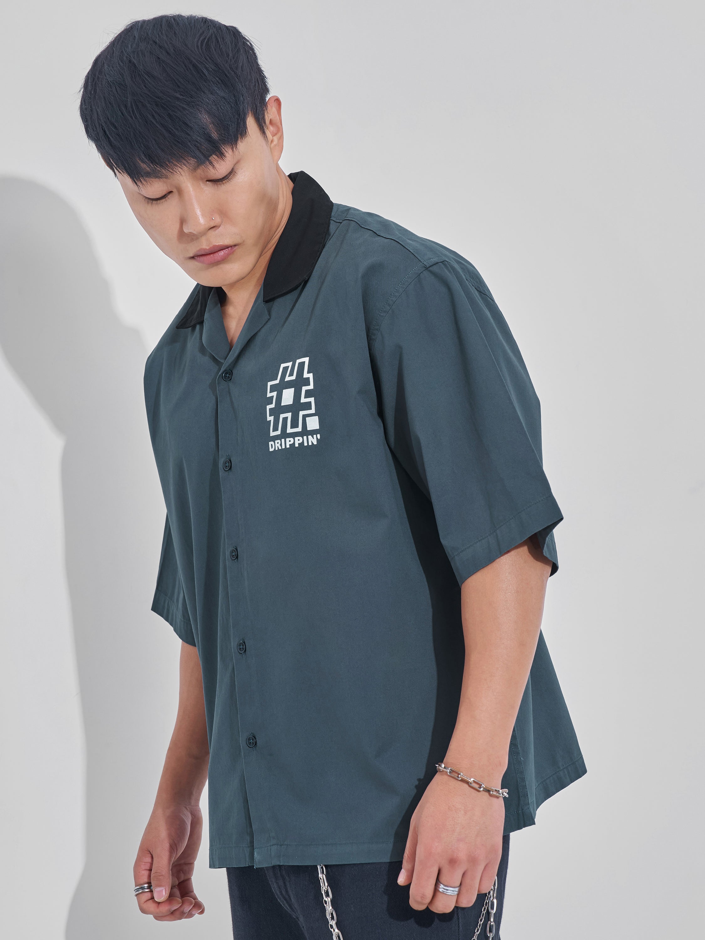 Highlander Men Blue Printed Boxy Fit Casual Shirt - Blue - Image 4