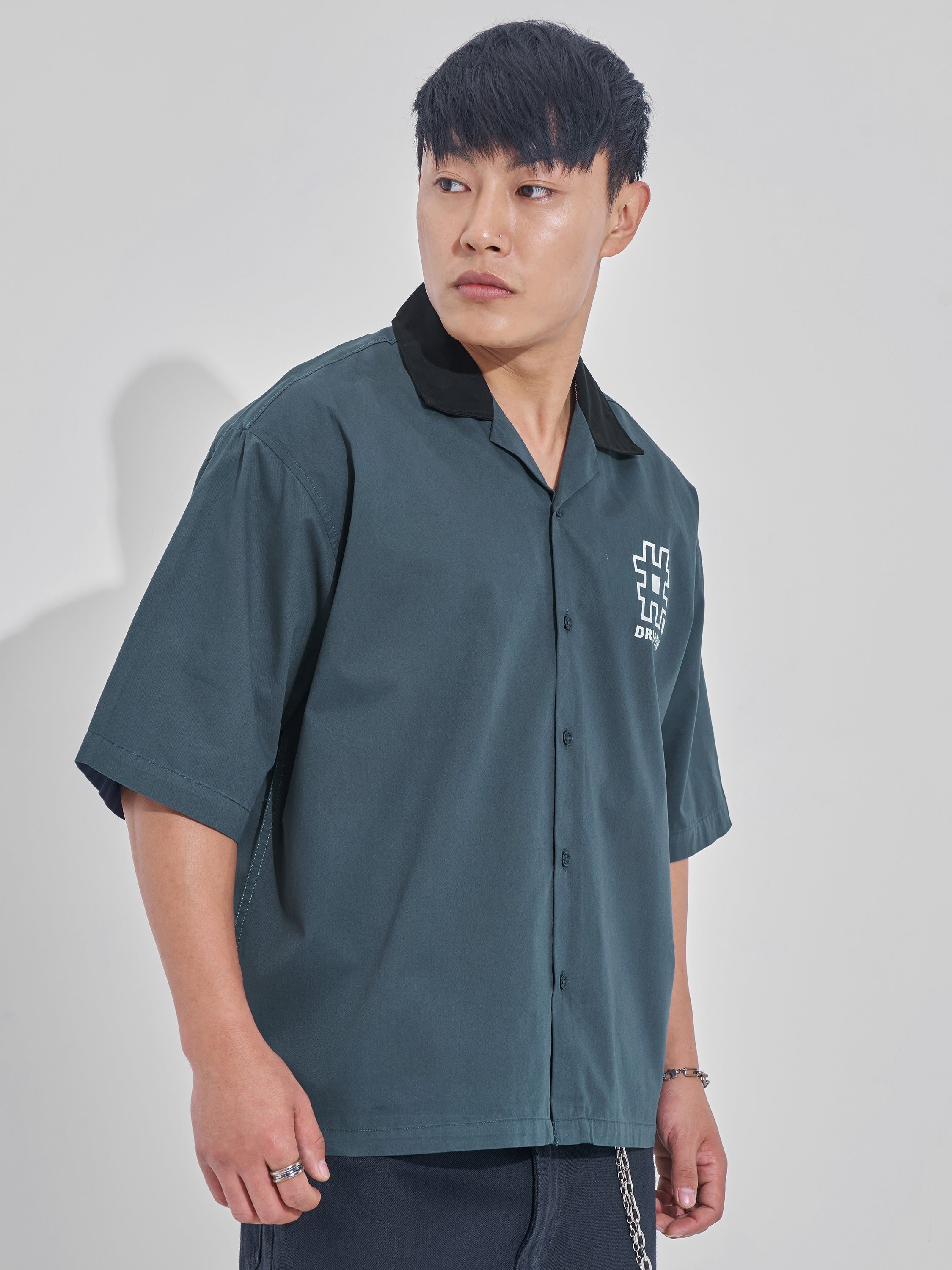Highlander Men Blue Printed Boxy Fit Casual Shirt - Blue - Image 6