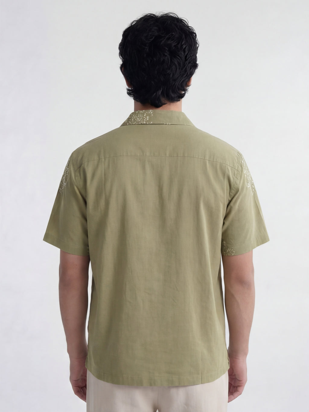 Highlander Men Green Embroidered Relaxed Fit Casual Shirt - Green - Image 3