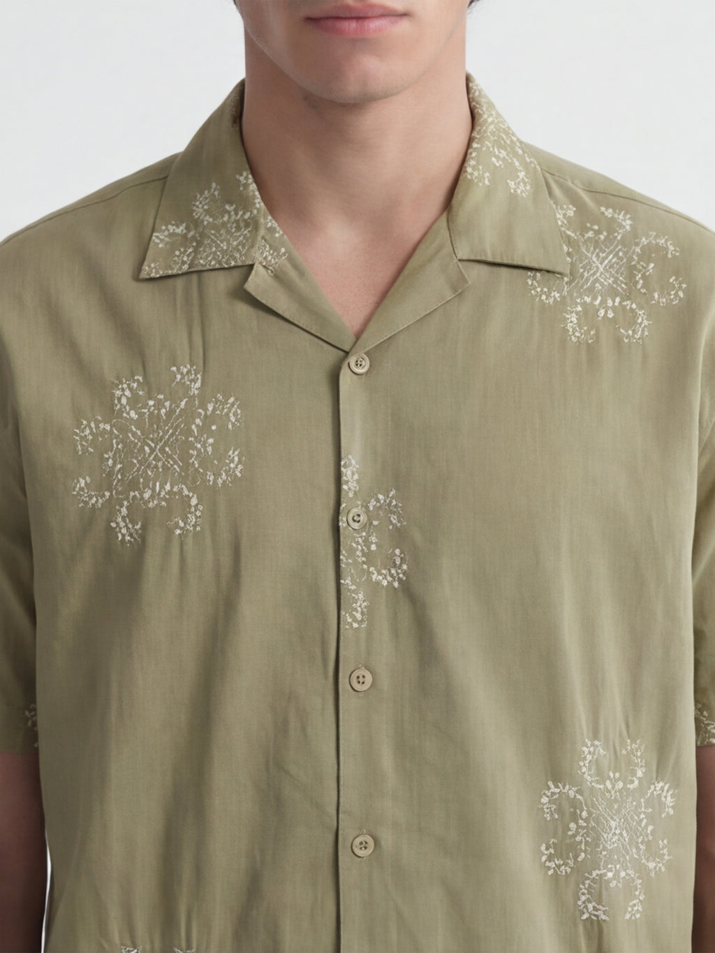 Highlander Men Green Embroidered Relaxed Fit Casual Shirt - Green - Image 5
