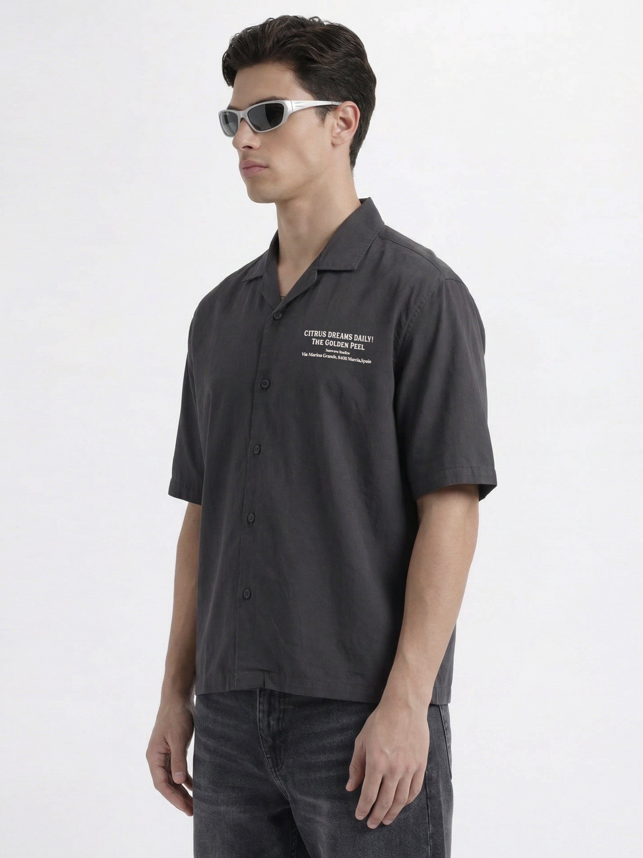 Highlander Men Black Printed Boxy Fit Casual Shirt - Black - Image 4