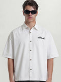Highlander Men White Printed Boxy Fit Casual Shirt - White - Image 1