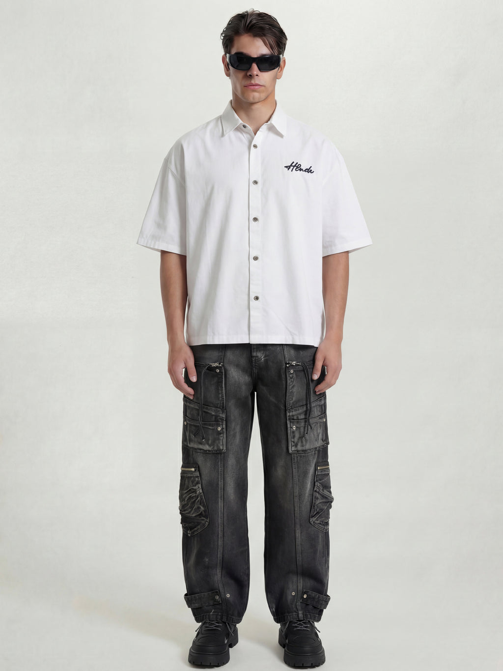 Highlander Men White Printed Boxy Fit Casual Shirt - White - Image 2