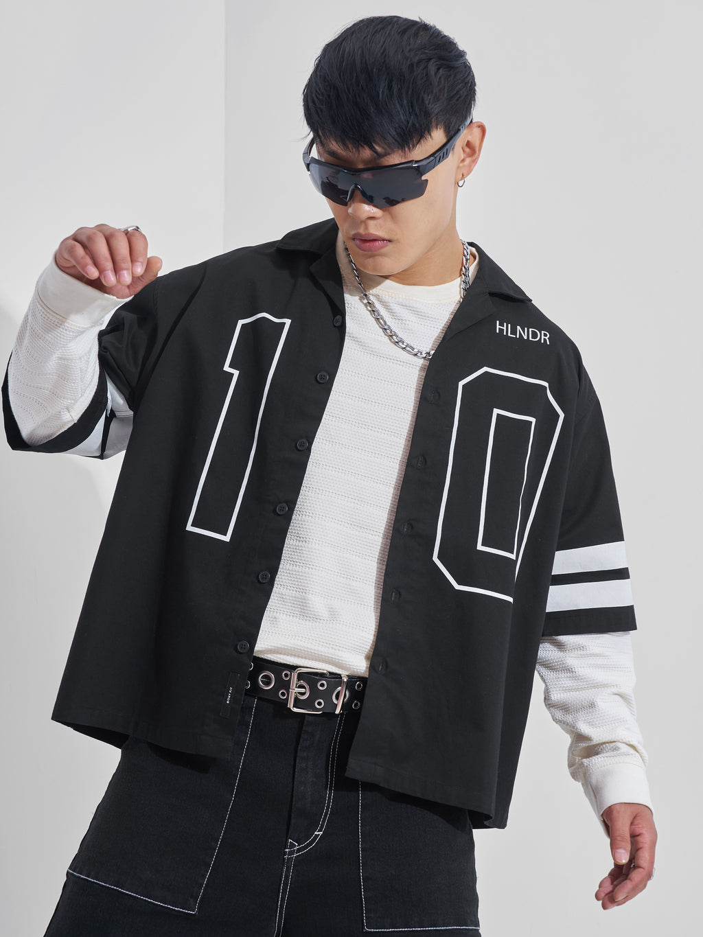 Highlander Men Black Printed Boxy Fit Casual Shirt - Black - Image 3