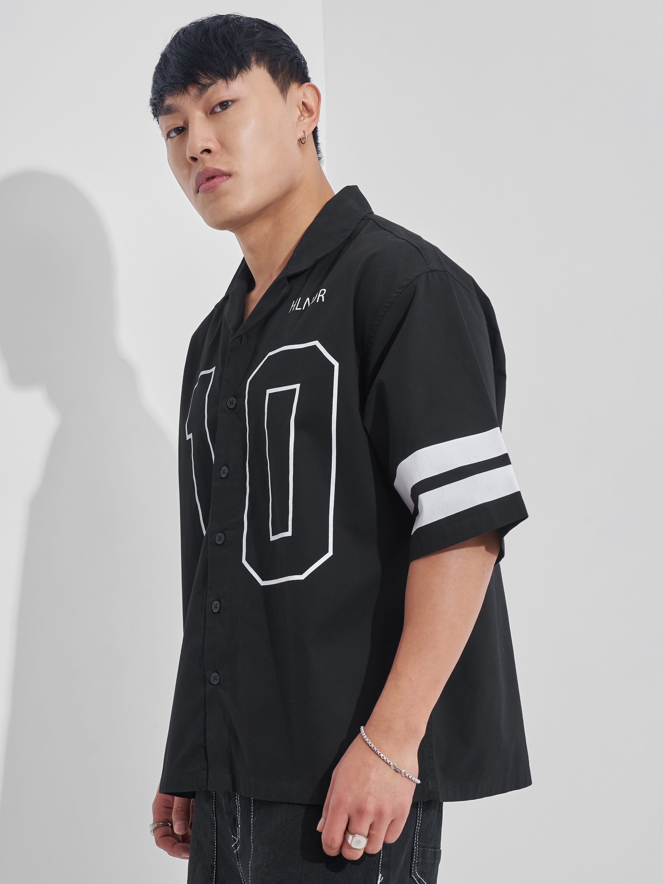 Highlander Men Black Printed Boxy Fit Casual Shirt - Black - Image 4