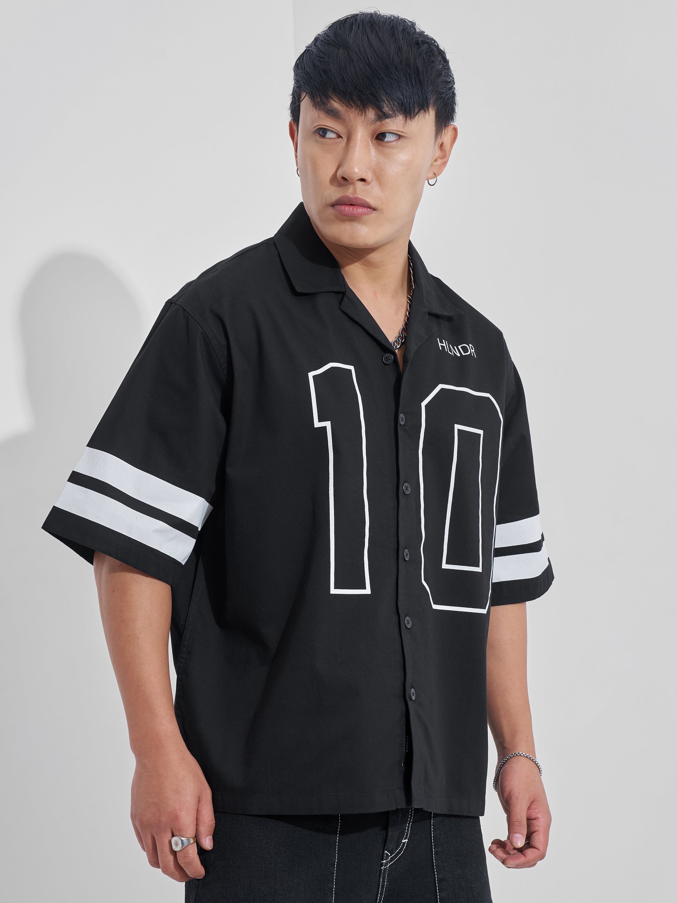 Highlander Men Black Printed Boxy Fit Casual Shirt - Black - Image 6