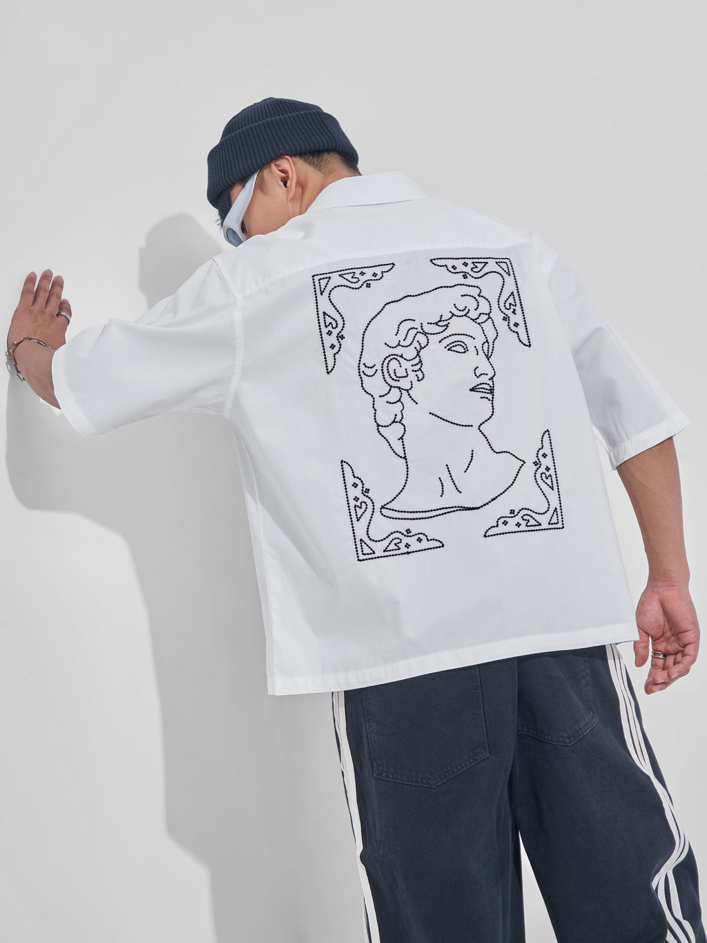 Highlander Men White Printed Boxy Fit Casual Shirt - White - Image 1