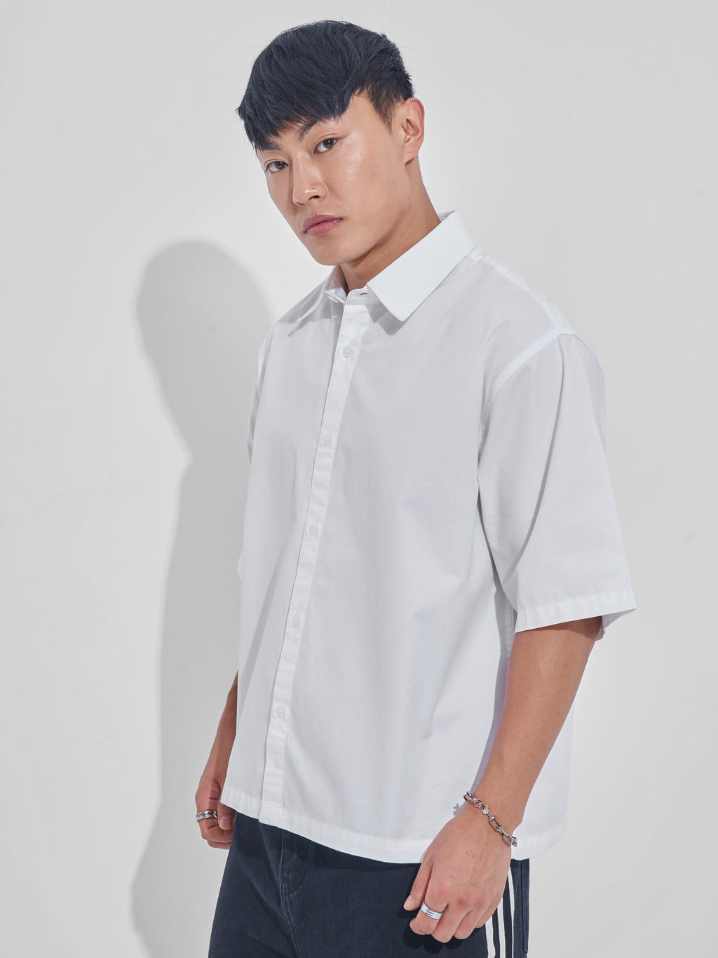 Highlander Men White Printed Boxy Fit Casual Shirt - White - Image 4