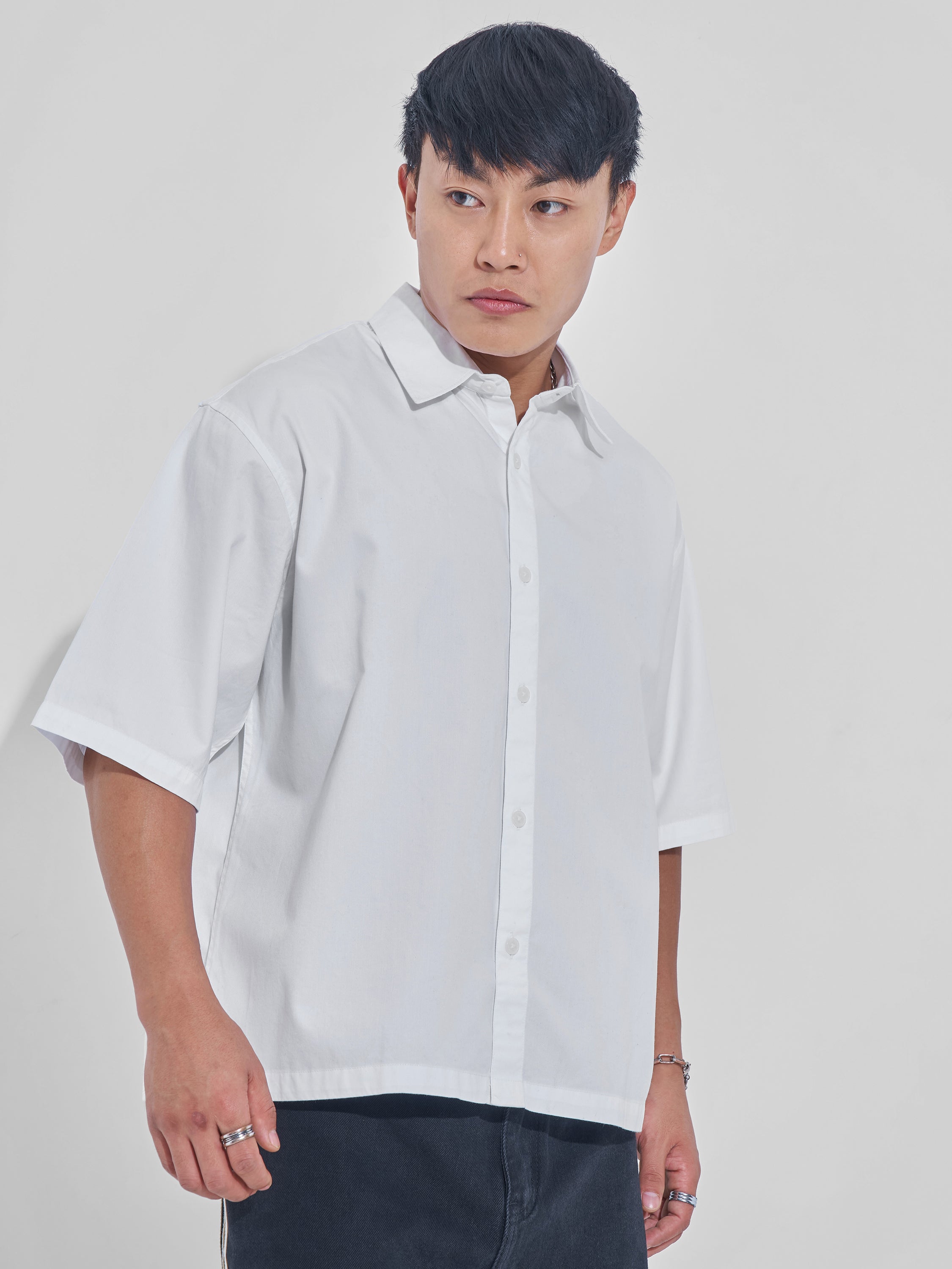 Highlander Men White Printed Boxy Fit Casual Shirt - White - Image 6