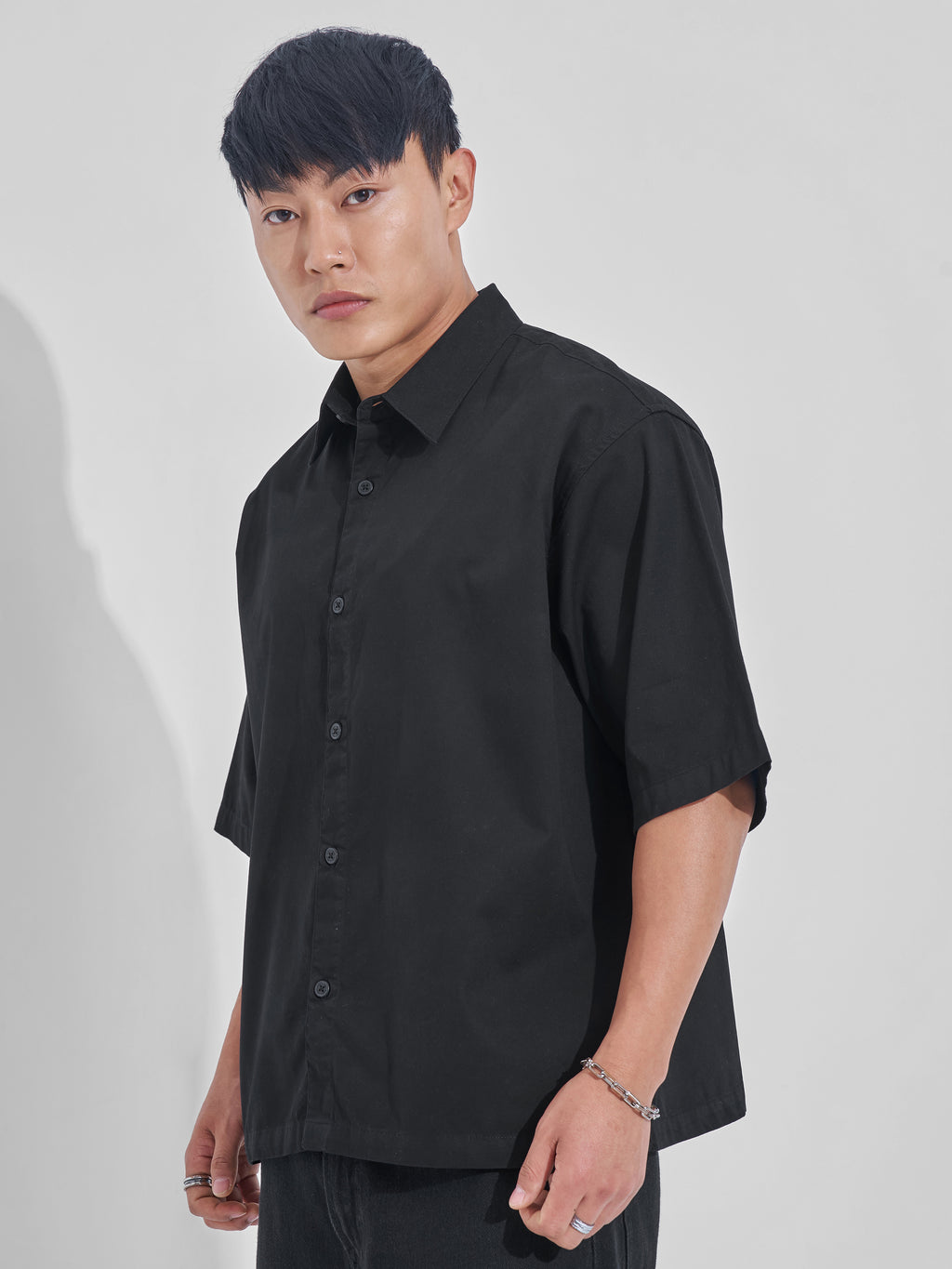 Highlander Men Black Printed Boxy Fit Casual Shirt - Black - Image 4