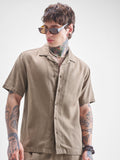 Highlander Men Beige Self Design Relaxed Fit Casual Shirt - Beige - Image 1