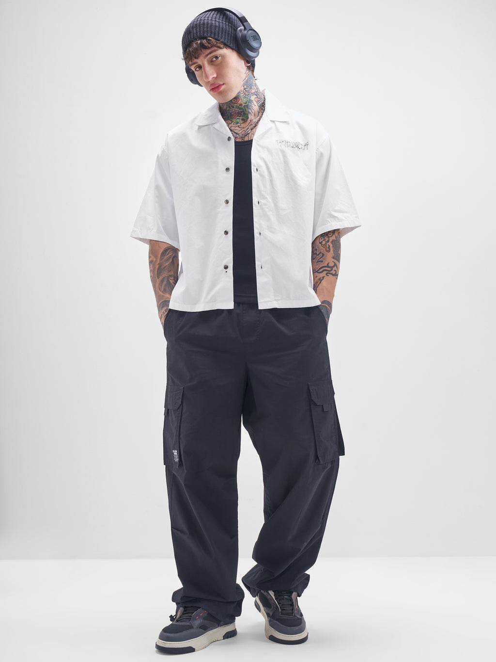 Highlander Men White Printed Boxy Fit Casual Shirt - White - Image 2