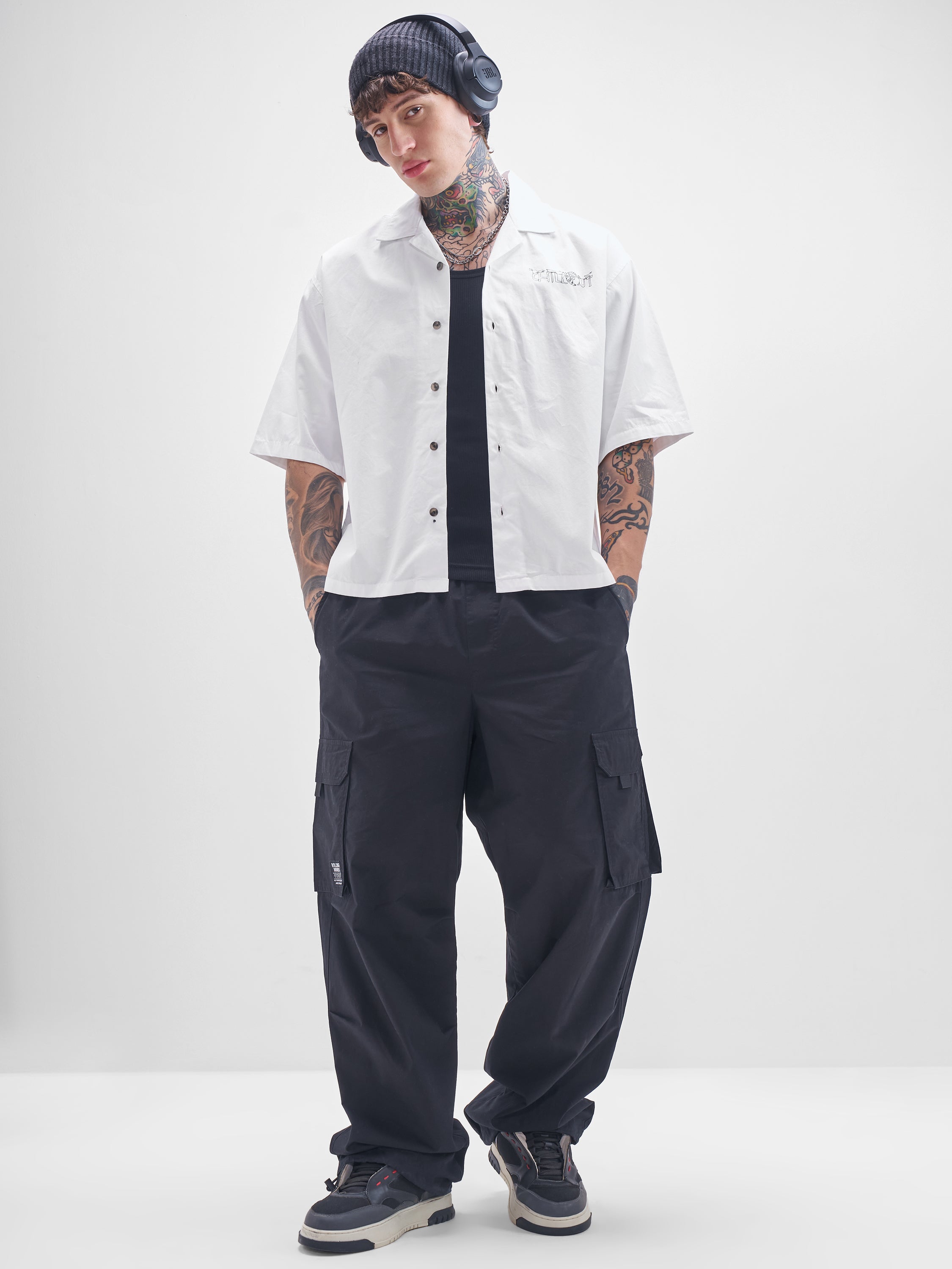 Highlander Men White Printed Boxy Fit Casual Shirt - White - Image 2