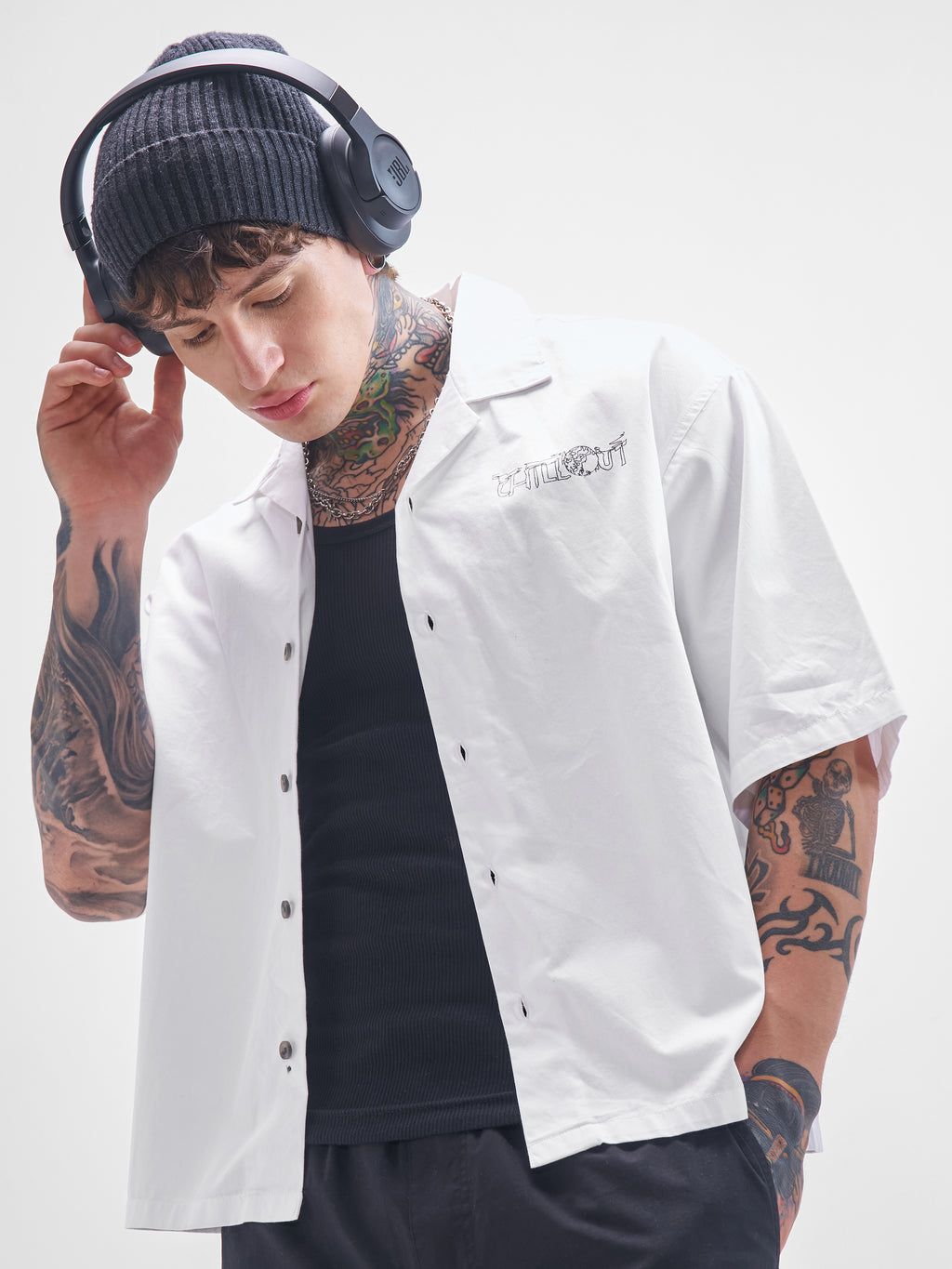 Highlander Men White Printed Boxy Fit Casual Shirt - White - Image 3