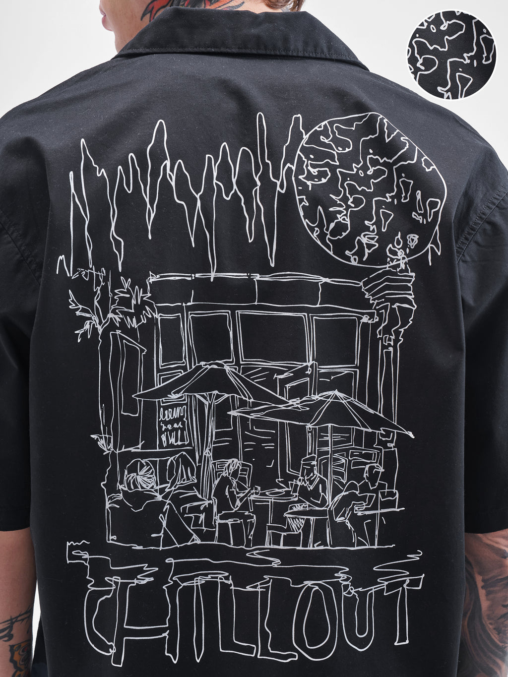 Highlander Men Black Printed Boxy Fit Casual Shirt - Black - Image 5