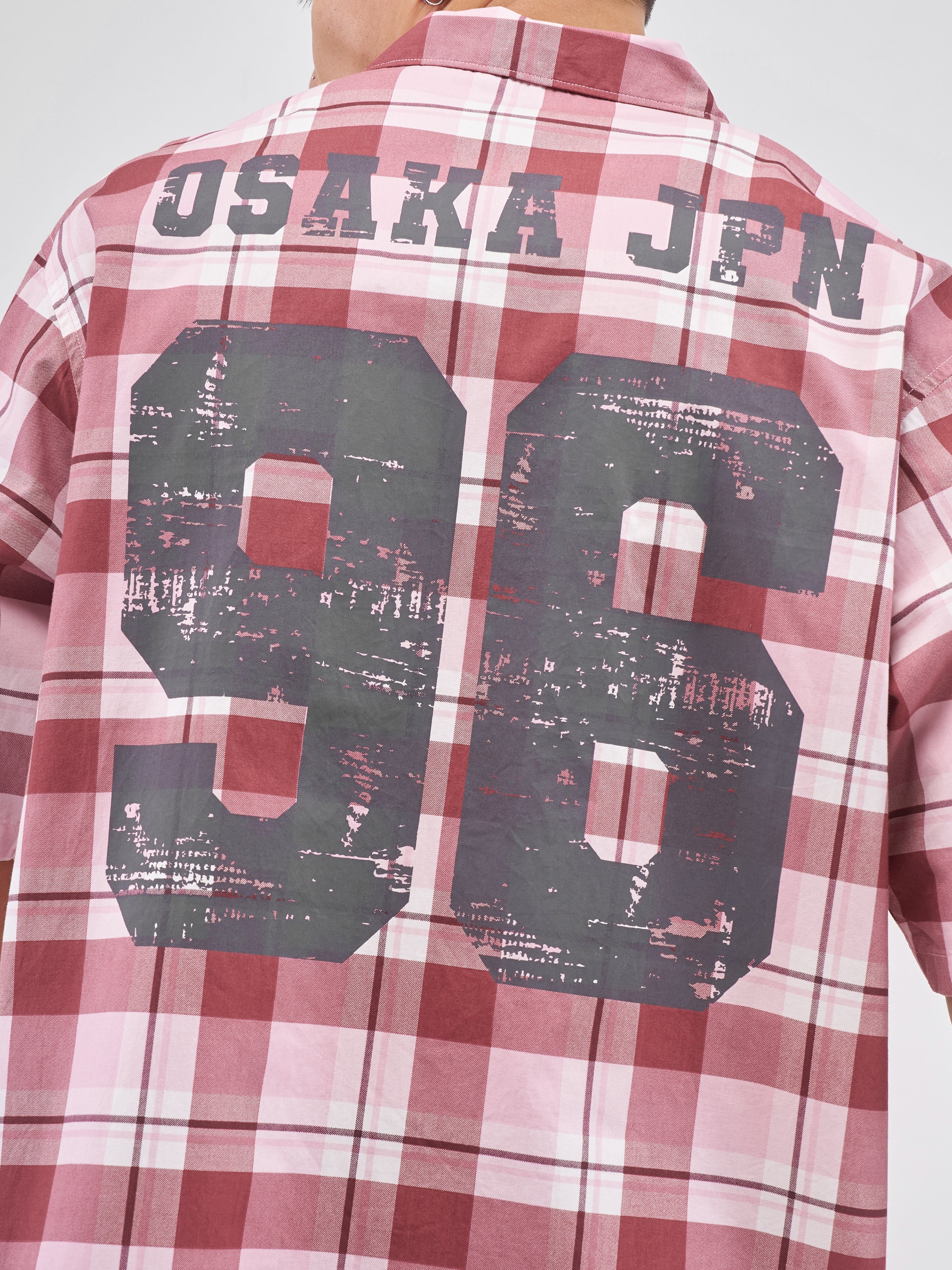 Highlander Men Pink Checked Boxy Fit Casual Shirt - Pink - Image 7