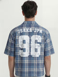 Highlander Men Blue Checked Boxy Fit Casual Shirt - Blue - Image 1